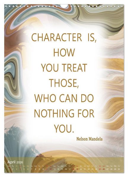 Produktbild: Inspiring sayings (Wall Calendar 2026 DIN A3 portrait), CALVENDO 12 Month Wall Calendar