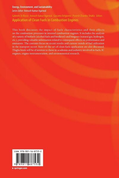 Produktbild: Application of Clean Fuels in Combustion Engines
