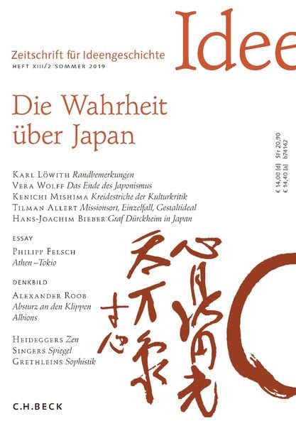 Produktbild: Zeitschrift f&uuml;r Ideengeschichte Heft XIII/2 Sommer 2019