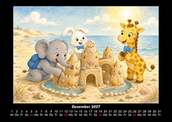 Produktbild: Sandburgen am Strand 2027 Fotokalender DIN A3