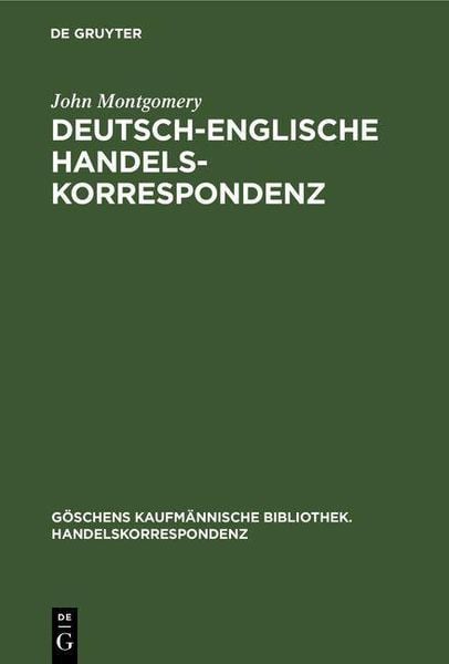 Produktbild: Deutsch-Englische Handelskorrespondenz