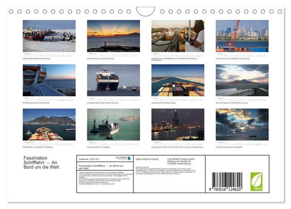 Produktbild: Faszination Schifffahrt &ndash; An Bord um die Welt (Wandkalender 2026 DIN A4 quer), CALVENDO Monatskalender