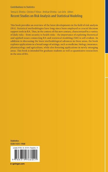 Produktbild: Recent Studies on Risk Analysis and Statistical Modeling