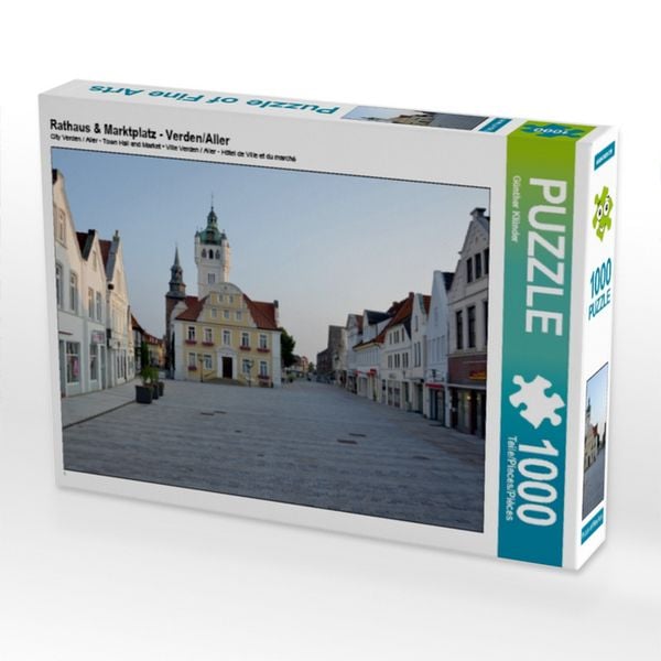 Produktbild: CALVENDO Puzzle Rathaus & Marktplatz - Verden/Aller | 1000 Teile Lege-Gr&ouml;&szlig;e 64x48cm Foto-Puzzle f&uuml;r gl&uuml;ckliche Stunden