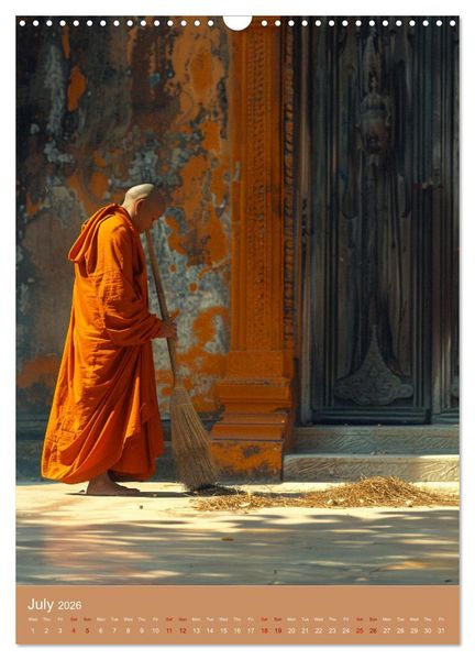 Produktbild: Zen in Orange (Wall Calendar 2026 DIN A3 portrait), CALVENDO 12 Month Wall Calendar
