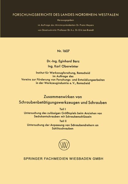 Produktbild: Zusammenwirken von Schraubenbet&auml;tigungswerkzeugen und Schrauben