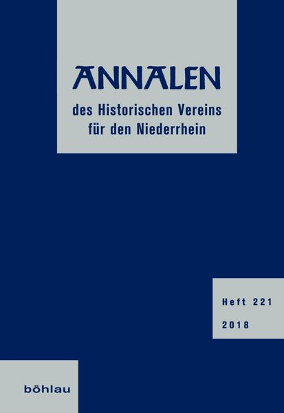 Produktbild: Annalen des Historischen Vereins f&uuml;r den Niederrhein