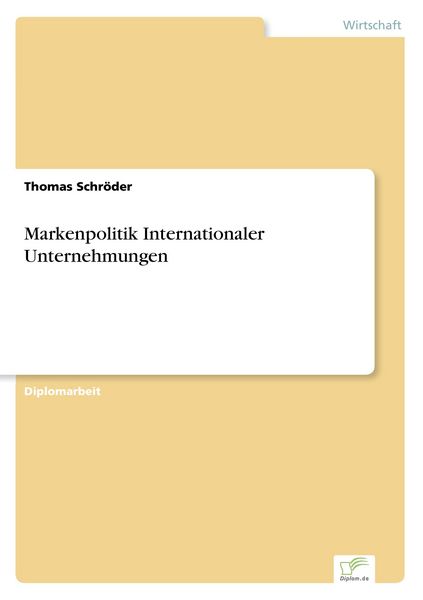 Produktbild: Markenpolitik Internationaler Unternehmungen