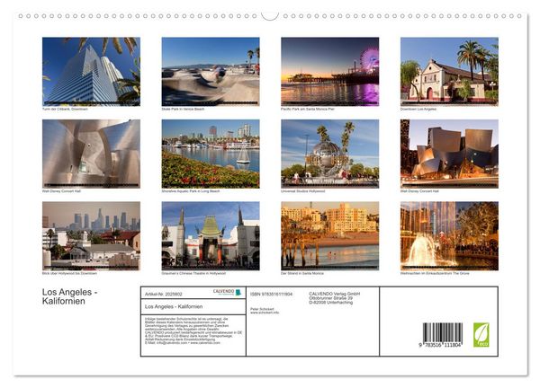 Produktbild: Los Angeles - Kalifornien (hochwertiger Premium Wandkalender 2026 DIN A2 quer), Kunstdruck in Hochglanz