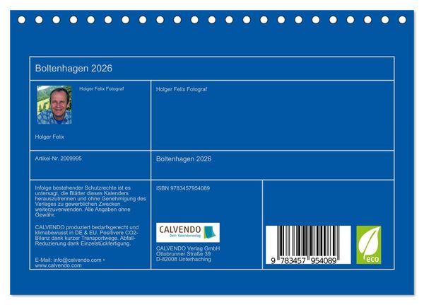Produktbild: Boltenhagen 2026 (Tischkalender 2026 DIN A5 quer), CALVENDO Monatskalender