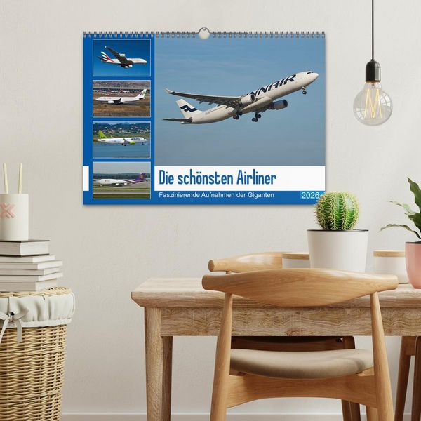 Produktbild: Die sch&ouml;nsten Airliner (Wandkalender 2026 DIN A3 quer), CALVENDO Monatskalender