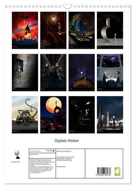 Produktbild: Digitale Welten (Wandkalender 2026 DIN A3 hoch), CALVENDO Monatskalender