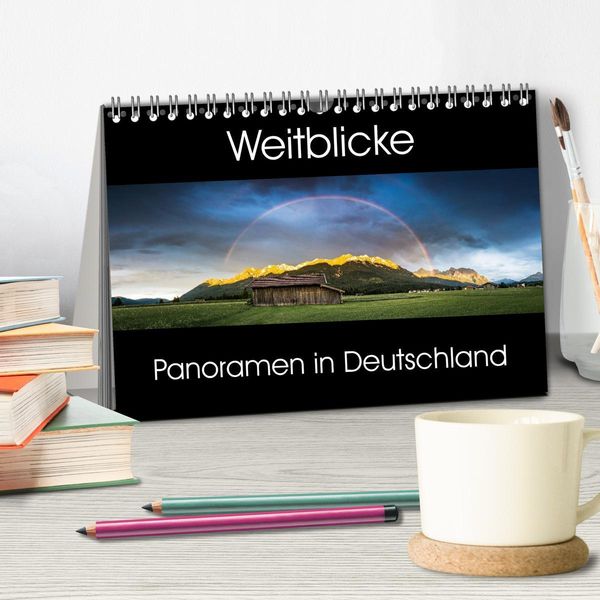 Produktbild: Weitblicke - Panoramen (Tischkalender 2026 DIN A5 quer), CALVENDO Monatskalender
