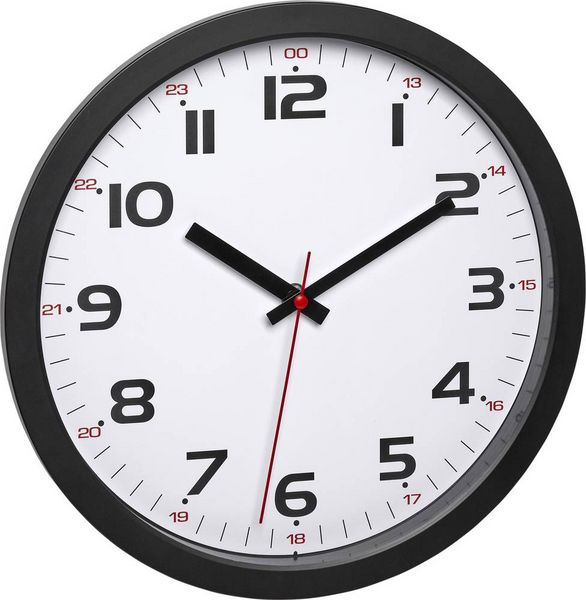 Produktbild: TFA Dostmann 60.3050.01 Quarz Wanduhr 30.5mm x 30.5mm x 3.8mm Schwarz