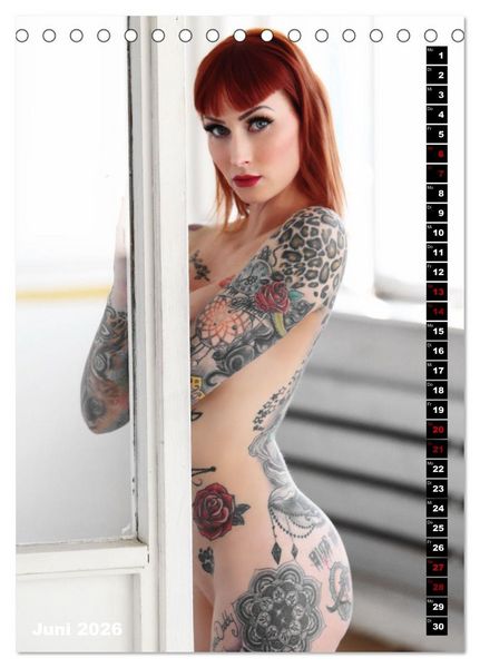 Produktbild: Beauty Tattoo 2026 (Tischkalender 2026 DIN A5 hoch), CALVENDO Monatskalender