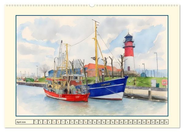 Produktbild: Schleswig-Holsteins Nordseek&uuml;ste (Wandkalender 2026 DIN A2 quer), CALVENDO Monatskalender