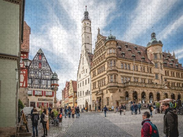 Produktbild: CALVENDO Puzzle Rathausturm | 1000 Teile Lege-Gr&ouml;&szlig;e 64x48cm Foto-Puzzle f&uuml;r gl&uuml;ckliche Stunden