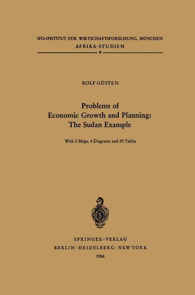 Produktbild: Problems of Economic Growth and Planning: The Sudan Example