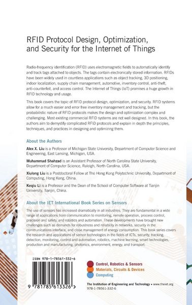 Produktbild: Rfid Protocol Design, Optimization, and Security for the Internet of Things