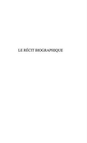 Produktbild: Recit biographique le t. 2