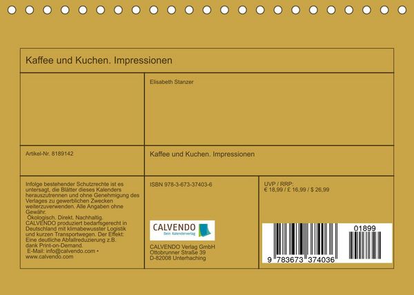 Produktbild: Kaffee und Kuchen. Impressionen (Tischkalender 2022 DIN A5 quer)