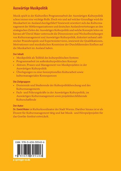 Produktbild: Ausw&auml;rtige Musikpolitik