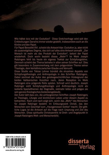 Produktbild: Evolution des Christlichen: Sch&ouml;pfungstheologie und Anthropologie bei Joseph Ratzinger/Benedikt XVI.
