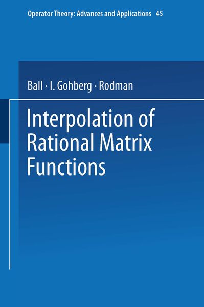 Produktbild: Interpolation of Rational Matrix Functions