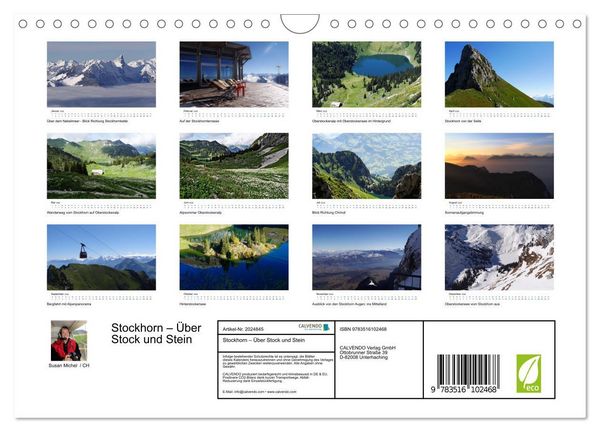 Produktbild: Stockhorn &ndash; &Uuml;ber Stock und Stein (Wandkalender 2026 DIN A4 quer), CALVENDO Monatskalender
