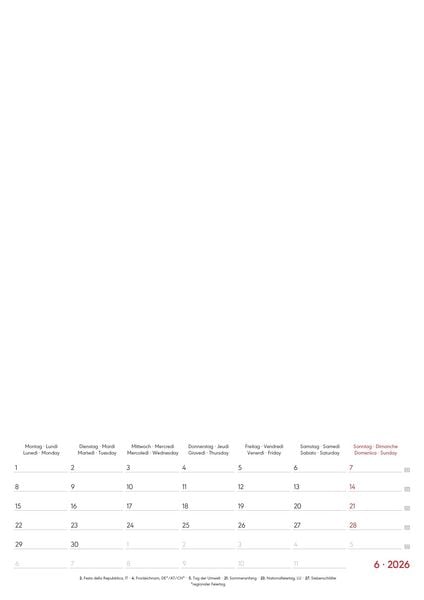 Produktbild: Kreativ-Kalender A4 Notiz 2026 mit Platz für Notizen - weiß - 21 x 29,7 - Do it yourself calendar A4 - datiert - Foto-Kalender - Alpha Edition