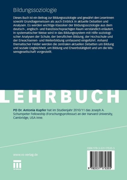 Produktbild: Bildungssoziologie