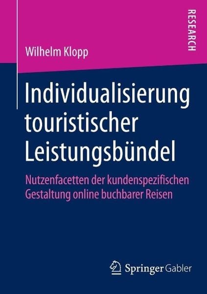 Produktbild: Individualisierung touristischer Leistungsb&uuml;ndel