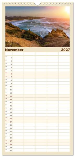Produktbild: Familienplaner 2027 - Von Porto bis an die Algarve mit 5 Spalten (Wandkalender, 21 x 45 cm) CALVENDO