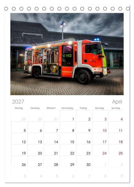 Produktbild: Tischplaner 2027 - Feuerwehr und Rettungsdienst (A5 Tischkalender zum Aufstellen) CALVENDO