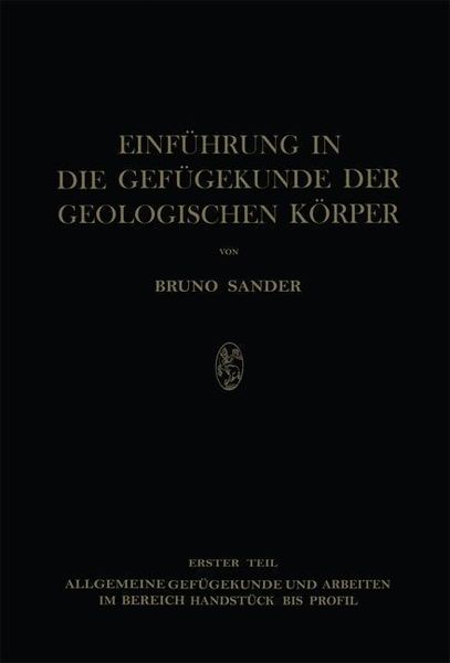 Produktbild: Einf&uuml;hrung in die Gef&uuml;gekunde der Geologischen K&ouml;rper