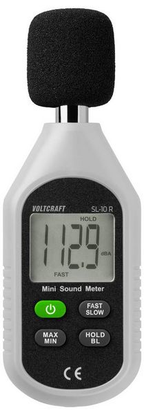 Produktbild: VOLTCRAFT Schallpegel-Messger&auml;t SL-10 R 30 - 130 dB 31.5 Hz - 8 kHz Geh&auml;use aus Recycling Granulat