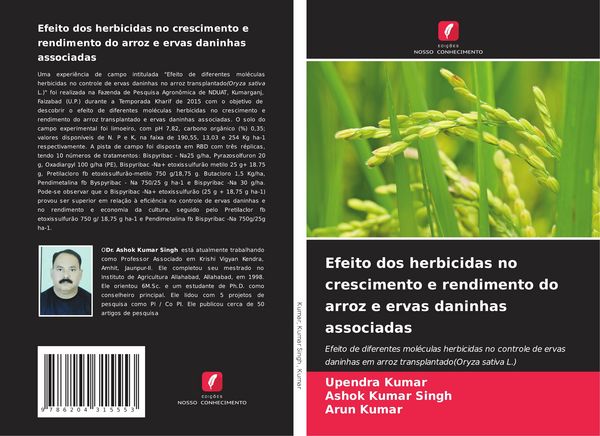 Produktbild: Efeito dos herbicidas no crescimento e rendimento do arroz e ervas daninhas associadas