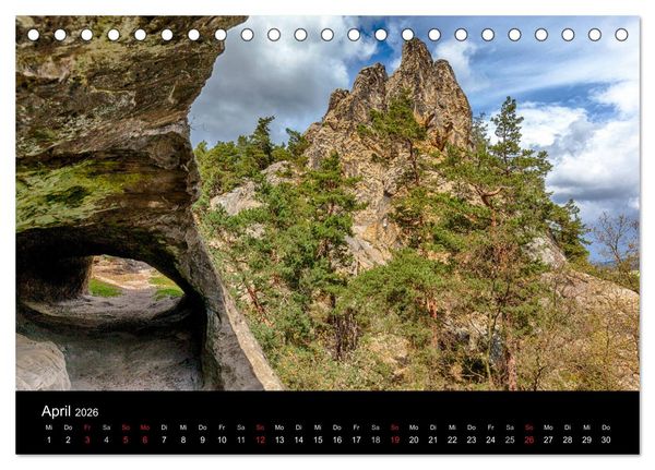 Produktbild: Teufelsmauer Harz (Tischkalender 2026 DIN A5 quer), CALVENDO Monatskalender