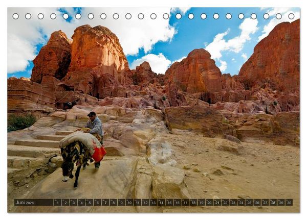 Produktbild: Jordanien &ndash; Felsenstadt Petra (Tischkalender 2026 DIN A5 quer), CALVENDO Monatskalender
