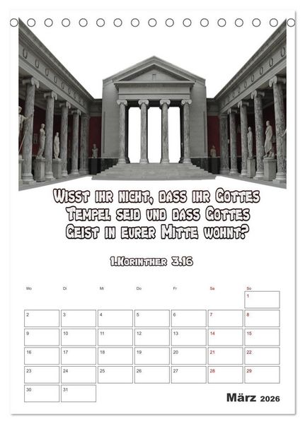 Produktbild: drei.sechzehn - Der Jesus Kalender (Tischkalender 2026 DIN A5 hoch), CALVENDO Monatskalender