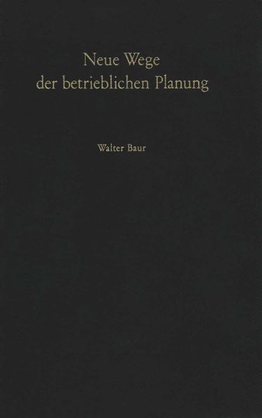 Produktbild: Neue Wege der betrieblichen Planung