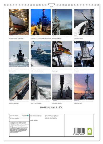 Produktbild: Die Boote vom 7. SG (Wandkalender 2026 DIN A3 hoch), CALVENDO Monatskalender