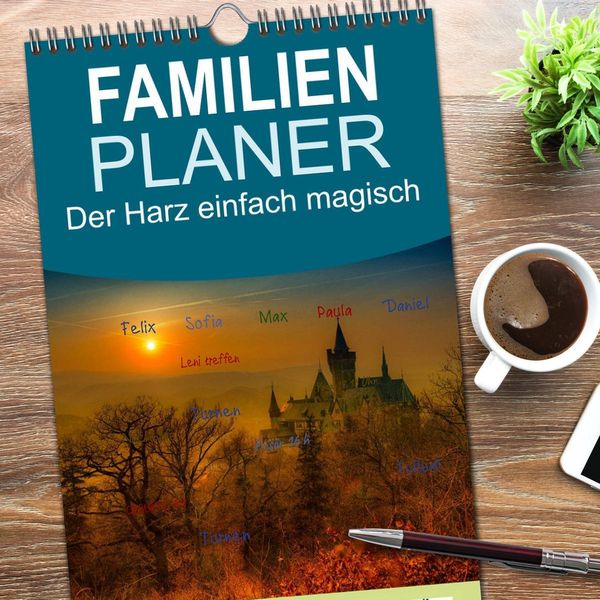 Produktbild: Familienplaner 2026 - Der Harz einfach magisch mit 5 Spalten (Wandkalender, 21 x 45 cm) CALVENDO