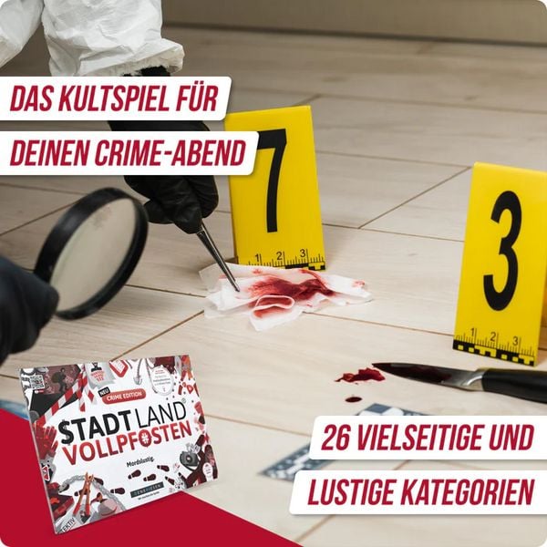 Produktbild: DENKRIESEN - STADT LAND VOLLPFOSTEN&reg; - CRIME EDITION "Mordslustig." - A4