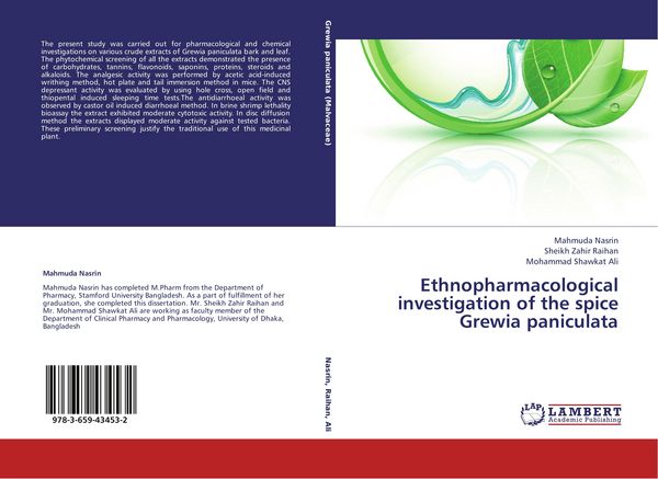 Produktbild: Ethnopharmacological investigation of the spice Grewia paniculata