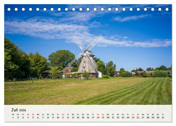 Produktbild: Fischland-Dar&szlig;-Zingst - Zwischen Bodden und Ostsee (Tischkalender 2026 DIN A5 quer), CALVENDO Monatskalender