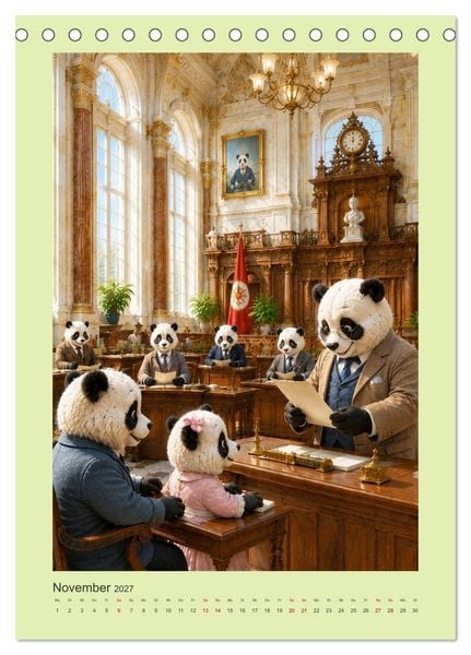 Produktbild: Die geheime Stadt der Pandas (Tischkalender 2027 DIN A5 hoch), CALVENDO Monatskalender