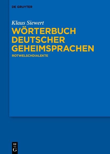 Produktbild: W&ouml;rterbuch deutscher Geheimsprachen