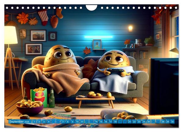 Produktbild: Couch Potatoes: Ein Jahr voll Komfort und Spa&szlig; (Wandkalender 2026 DIN A4 quer), CALVENDO Monatskalender