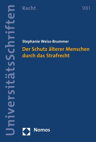 Produktbild: Der Schutz &auml;lterer Menschen durch das Strafrecht